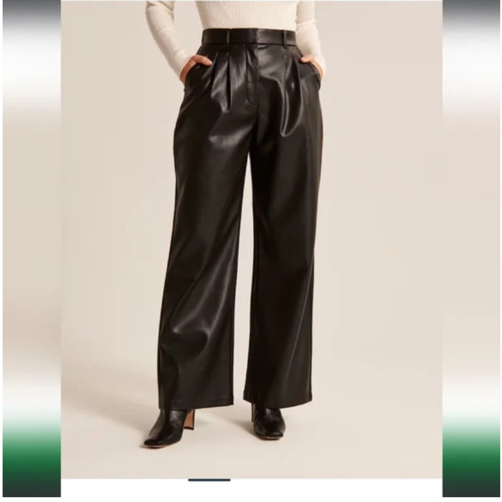 Abercrombie & Fitch Black Wide-Leg Pants